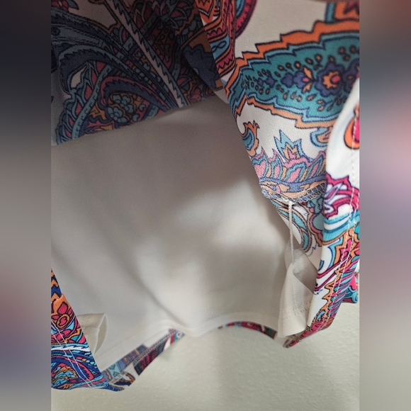 Lauren ralph lauren 6 sleeveless paisley floral sheath cowl neck midi dress - Picture 6 of 7